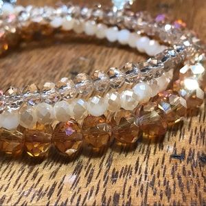 Set of 3 Lizas Faceted Czech Crystal Bracelets New